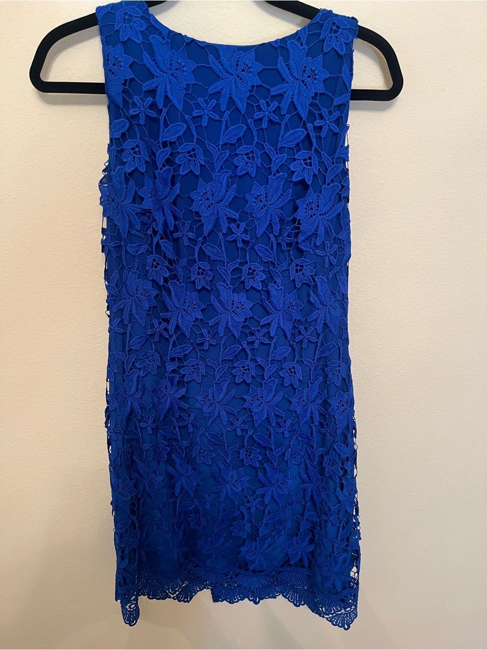 Lauren Ralph Lauren Women's Royal Blue Lace Shift Dress